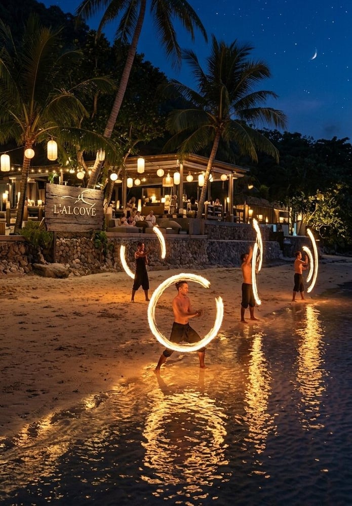 L'Alcove in Ko Pha-ngan: Seaside Dining, Live Music & Sunset Views